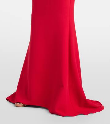 Robe longue asymétrique Tanna en crêpe | Safiyaa