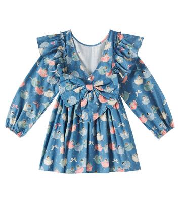 Evia bow-detail printed cotton dress | Konges Sløjd