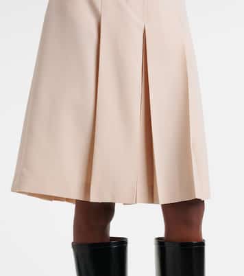 Virgin wool midi skirt  | Valentino