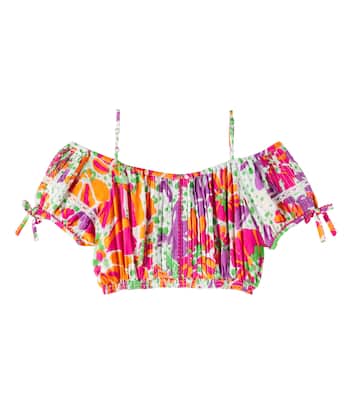 Bonny gathered top | Poupette St Barth Kids