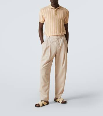 Striped wool polo shirt | King & Tuckfield