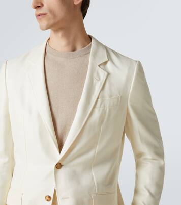 Wool, silk, and linen suit jacket | Gabriela Hearst