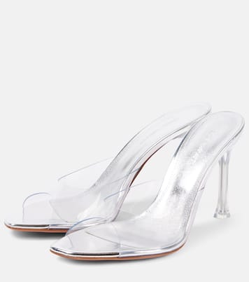 Alexa Glass 95 PVC mules | Amina Muaddi