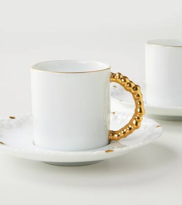 Set de 6 tazas y platillos de expreso Haas Mojave | L'Objet