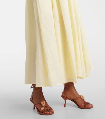 Verziertes Midikleid Rhiannon aus Leinen | Zimmermann