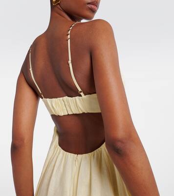 Verziertes Midikleid Rhiannon aus Leinen | Zimmermann