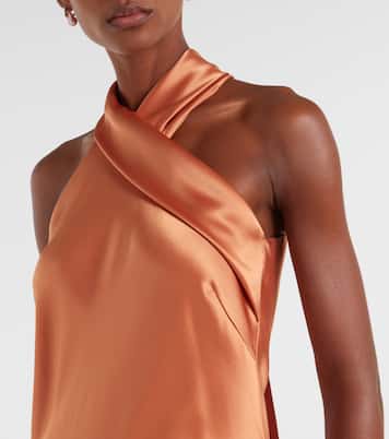 Robe longue Pandora en satin  | Galvan