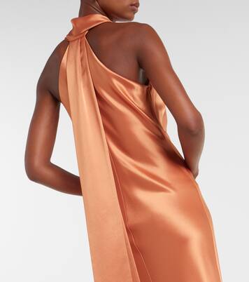 Robe longue Pandora en satin  | Galvan
