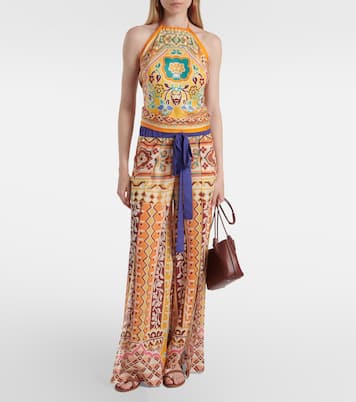 Bedruckte High-Rise Palazzo-Hose | Etro