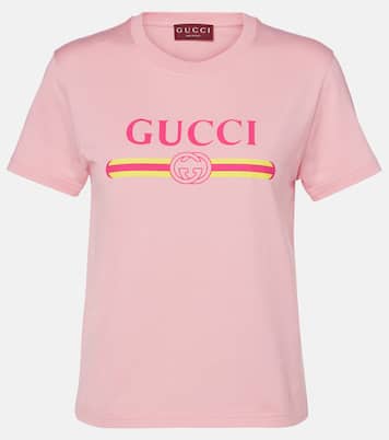 Camiseta de jersey de algodón estampada | Gucci