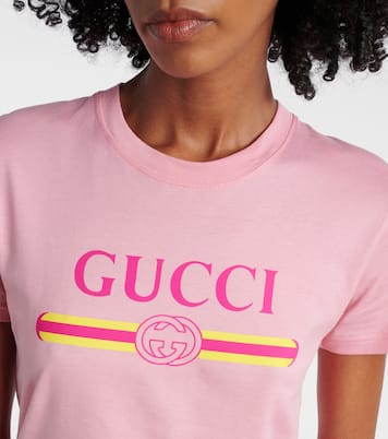 Camiseta de jersey de algodón estampada | Gucci