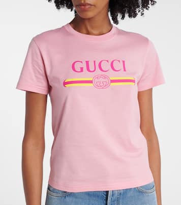 Camiseta de jersey de algodón estampada | Gucci