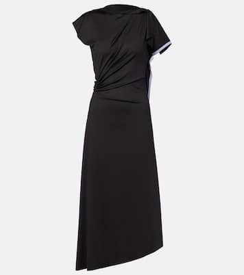 Vestido midi asimétrico drapeado | Victoria Beckham