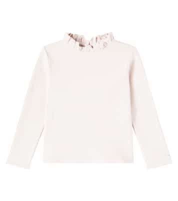 Top Milah en mezcla de algodón con volantes | Donsje