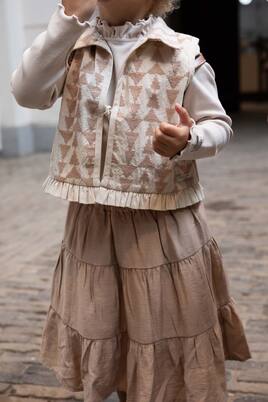 Top Milah en mezcla de algodón con volantes | Donsje