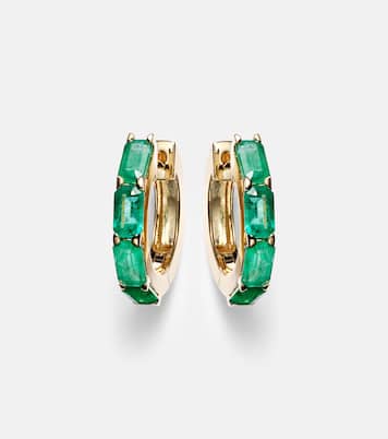 Boucles d'oreilles Hugie en or 18 ct et émeraudes | Shay Jewelry