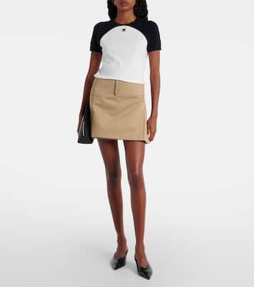 T-Shirt Circle Contrast aus Baumwoll-Jersey | Courrèges