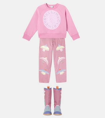 Appliqué wide-leg jeans | Stella McCartney Kids
