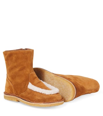 Shearling-trimmed suede boots | PèPè