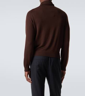 Cardigan mit Veloursleder | Tom Ford
