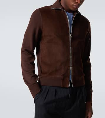 Cardigan mit Veloursleder | Tom Ford