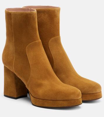Fawcette 90 suede platform ankle boots | Valentino Garavani