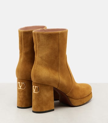 Fawcette 90 suede platform ankle boots | Valentino Garavani