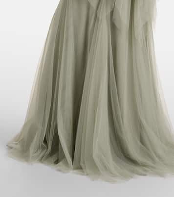 Vestido de fiesta corsé de tul adornado | Costarellos