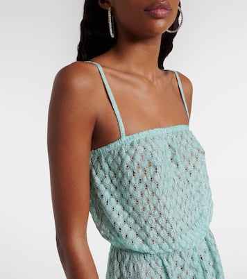 Open-knit lamé romper | Missoni