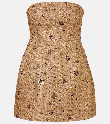 Bustier-Kleid Kit aus Tweed mit Pailletten | Simkhai