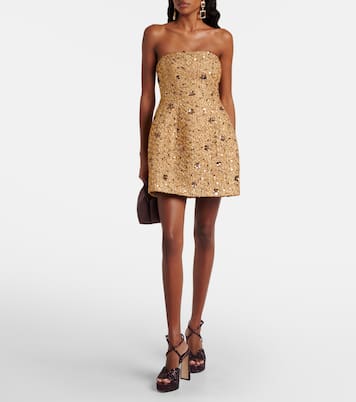 Bustier-Kleid Kit aus Tweed mit Pailletten | Simkhai