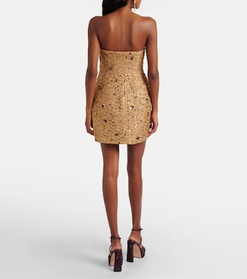 Bustier-Kleid Kit aus Tweed mit Pailletten | Simkhai