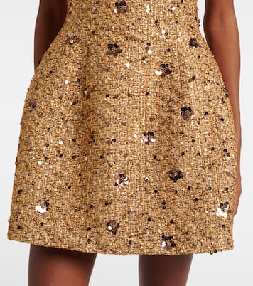 Bustier-Kleid Kit aus Tweed mit Pailletten | Simkhai