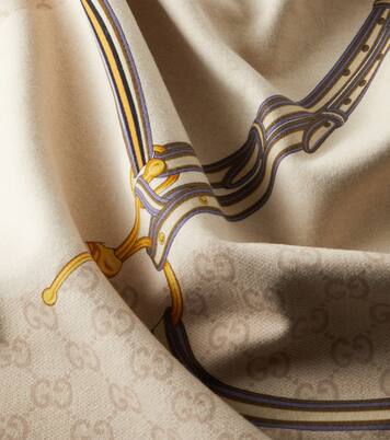 GG printed wool blanket | Gucci