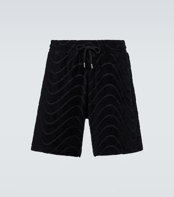Embroidered cotton-blend terry shorts | Frescobol Carioca
