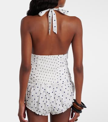 Edie polka-dot halterneck top | Posse