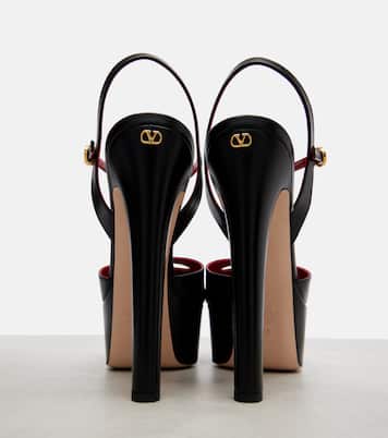 Crasher 145 leather platform pumps | Valentino Garavani