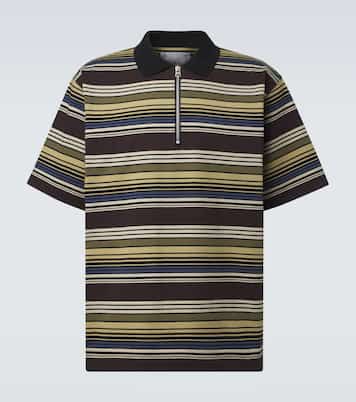 Polo rayé en coton | Sacai