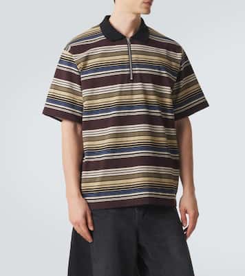 Polo rayé en coton | Sacai
