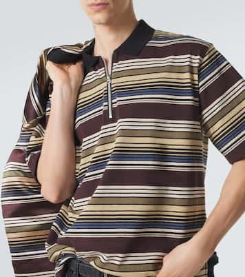 Polo rayé en coton | Sacai