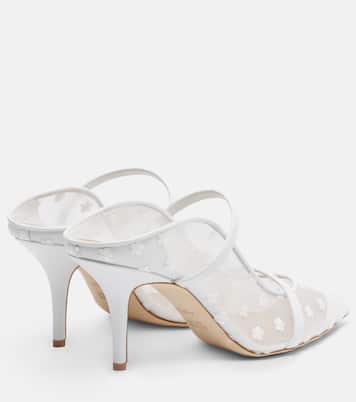 Maureen 70 leather and mesh mules | Malone Souliers