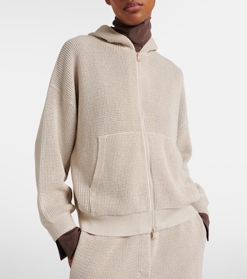 Kapuzenjacke aus Lamé | Brunello Cucinelli