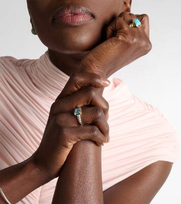 Anello DY Mercer® in argento sterling e oro 18kt con topazio | David Yurman