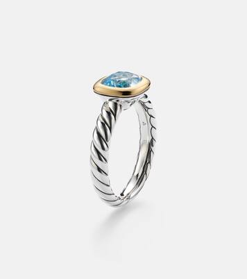 Anello DY Mercer® in argento sterling e oro 18kt con topazio | David Yurman