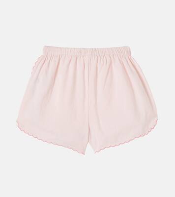 Orchid floral embroidered cotton shorts | The New Society