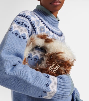 Wander cow-print shoulder bag | Miu Miu