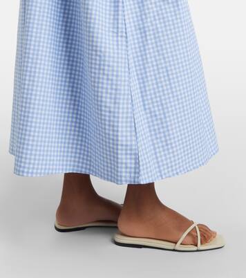 Abito lungo Paloma in popeline di cotone a quadri | Bananhot