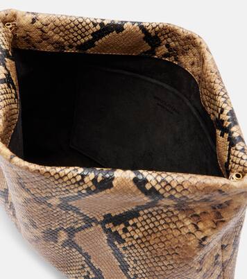 Jerry Small snake-print leather clutch | Nili Lotan
