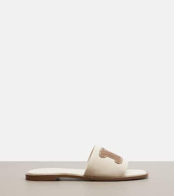 Pantoletten Caucaso aus Canvas mit Leder | Max Mara