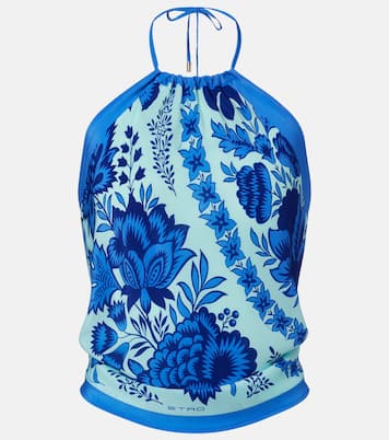 Paisley halterneck silk top | Etro